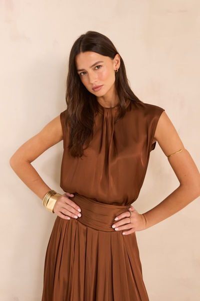 Picture of SLEEVELESS SATIN BLOUSE MARLON